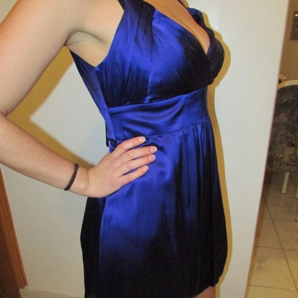 COPY - Stunning Metallic Blue/Purple Dress from Marciano - Picture 2 of 4